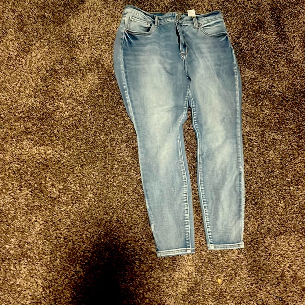 Cute woman jeans